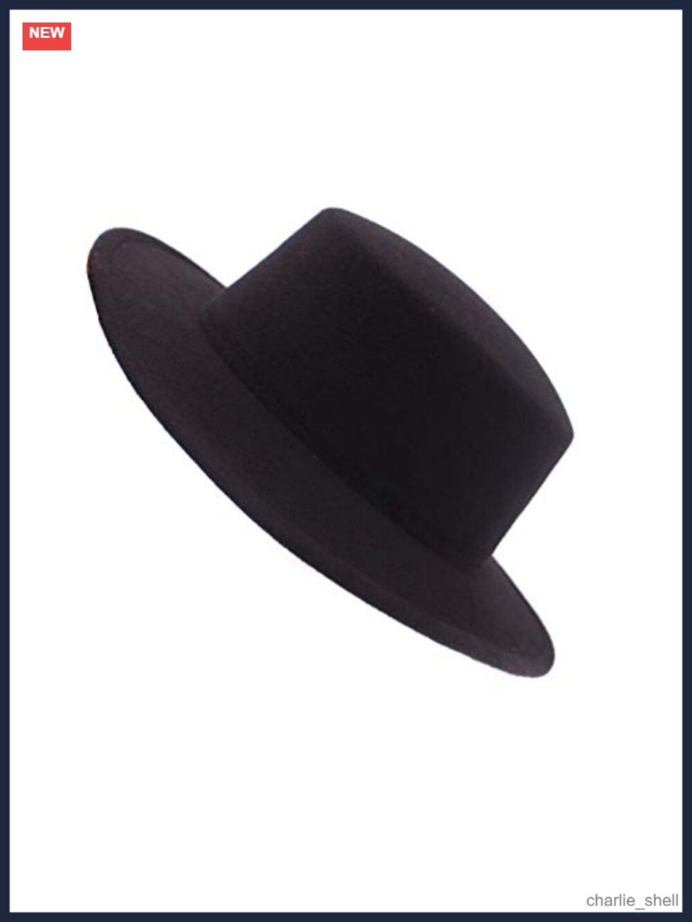 Wool Blend Fedora Hat Brim Flat Church Derby Cap 22-22.8in